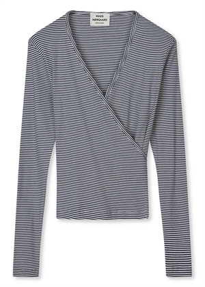 Susi ls stripe bluse Parisian Night/Vanilla Mads Nørgaard 